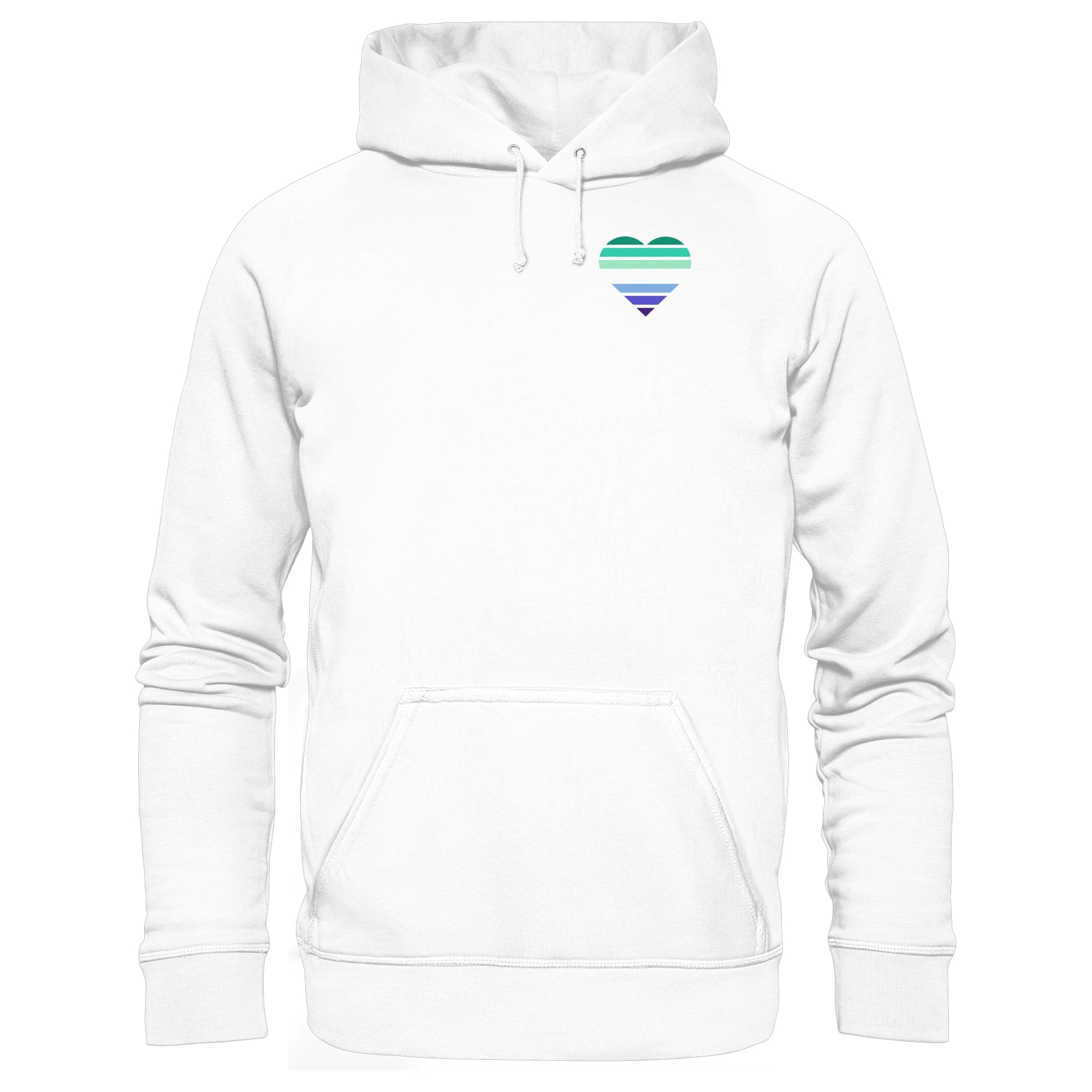 Basic Hoodie - Gay Flag Herz Print