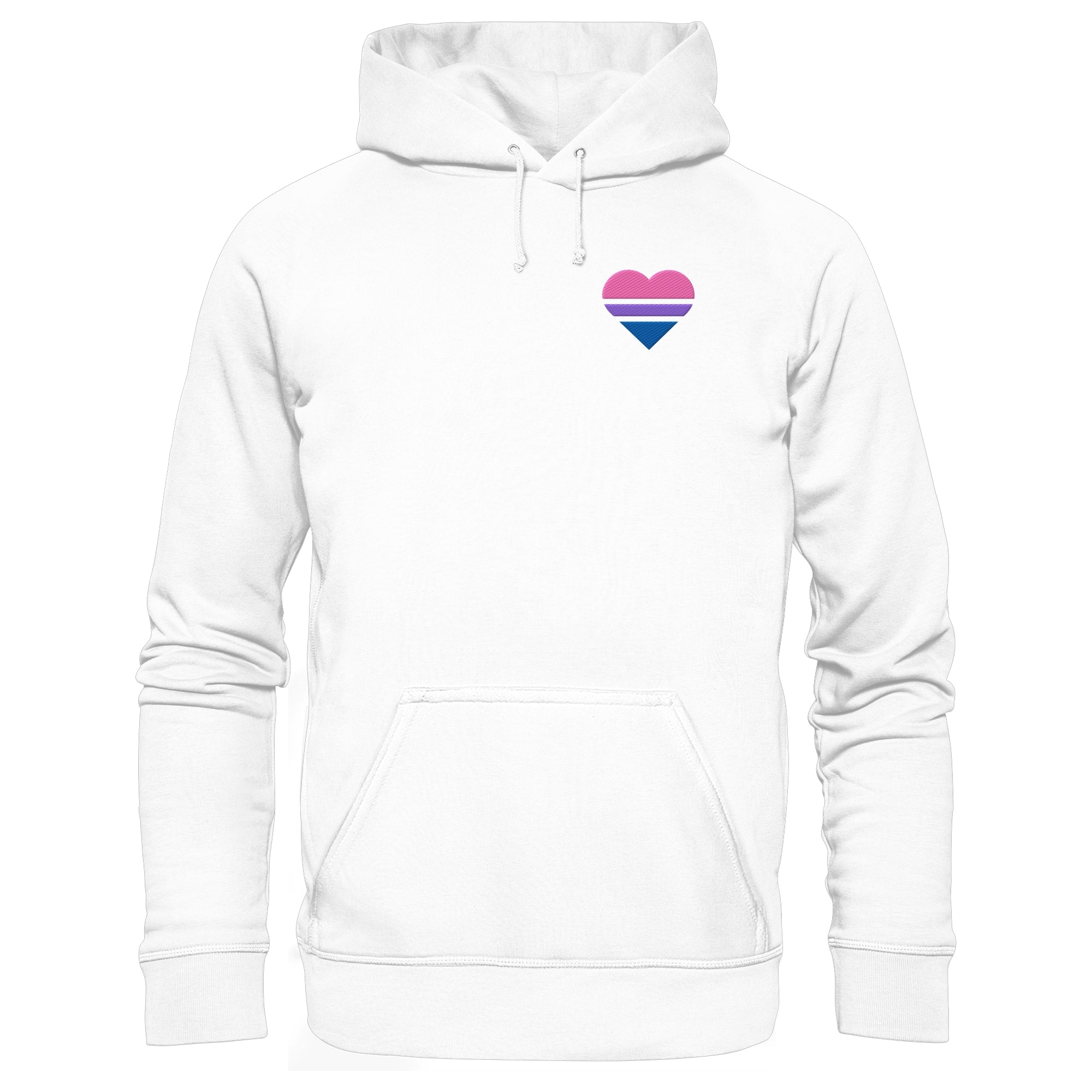 Basic Hoodie - Bisexual Flag Herz Stick