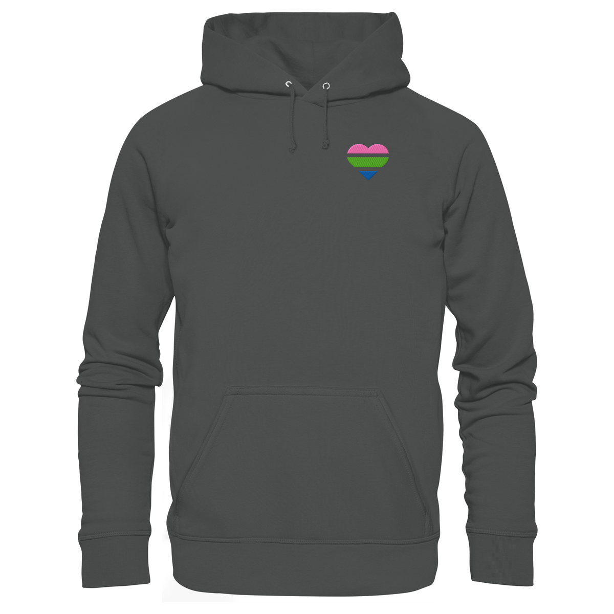 Organic Basic Hoodie mit Herz Stick - Polysexual
