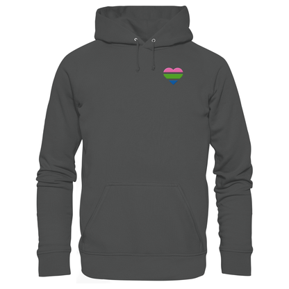 Organic Basic Hoodie mit Herz Stick - Polysexual