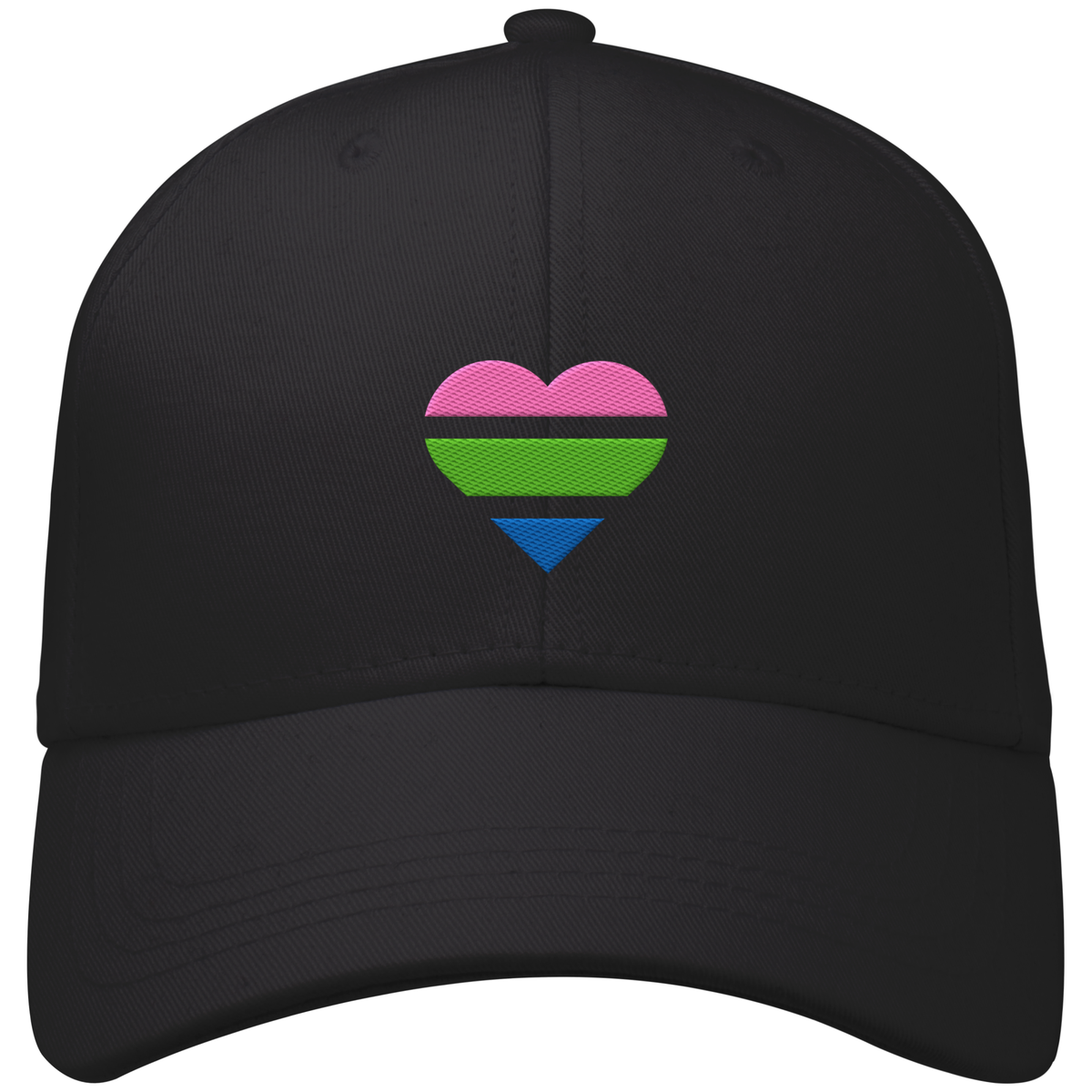 Organic Baseball Cap mit Herz Stick - Polysexual