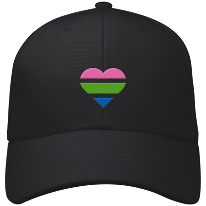 Organic Baseball Cap mit Herz Stick - Polysexual