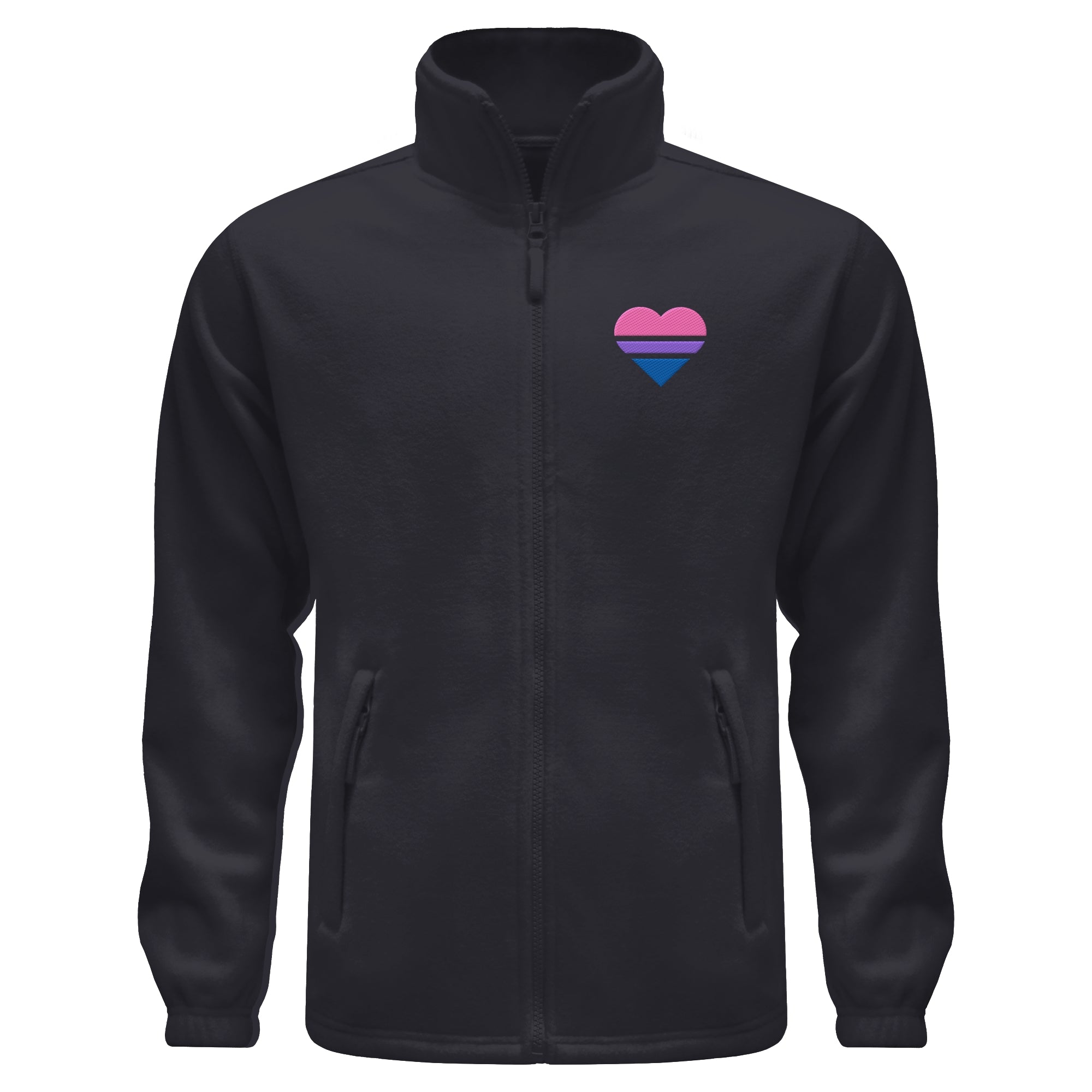 Fleece Jacket - Bisexual Flag Herz Stick