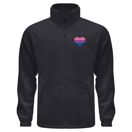 Fleece Jacket - Bisexual Flag Herz Stick
