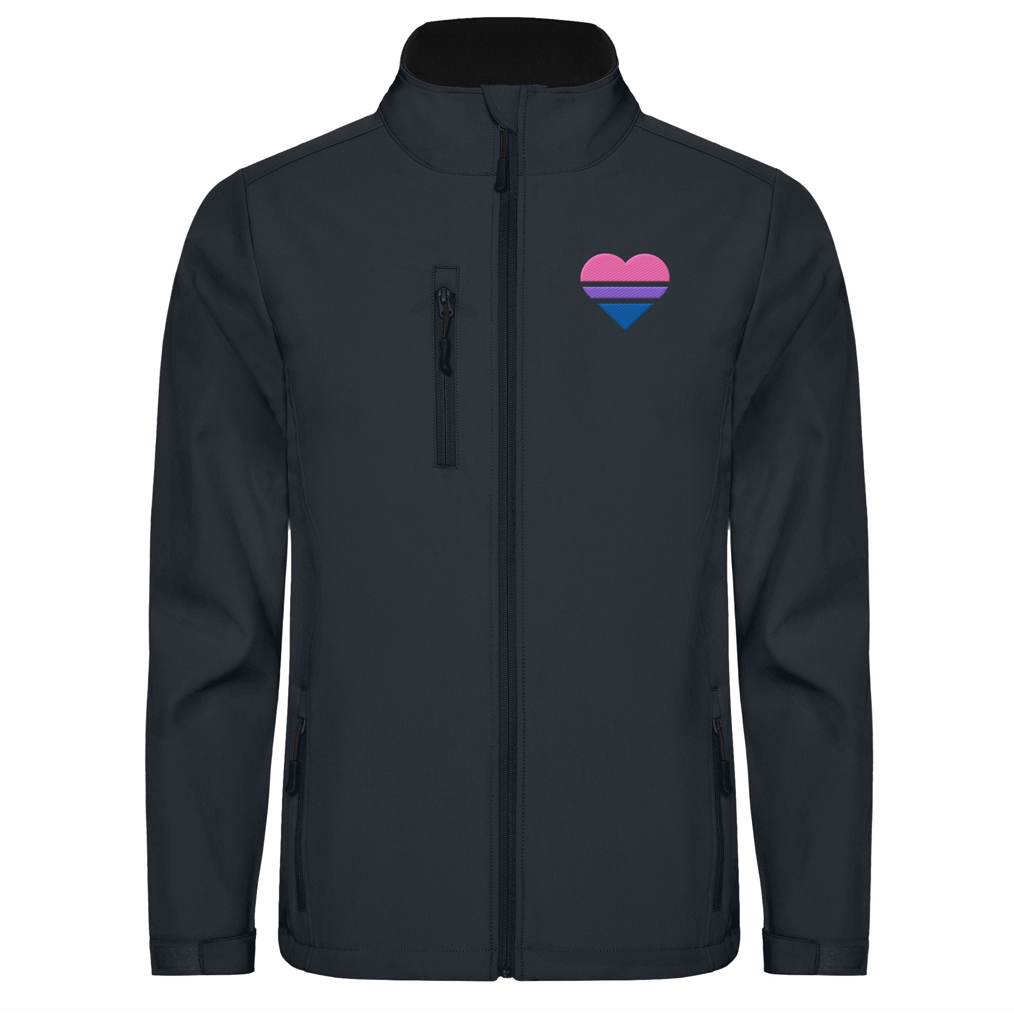 Softshell Jacket - Bisexual Flag Herz Stick