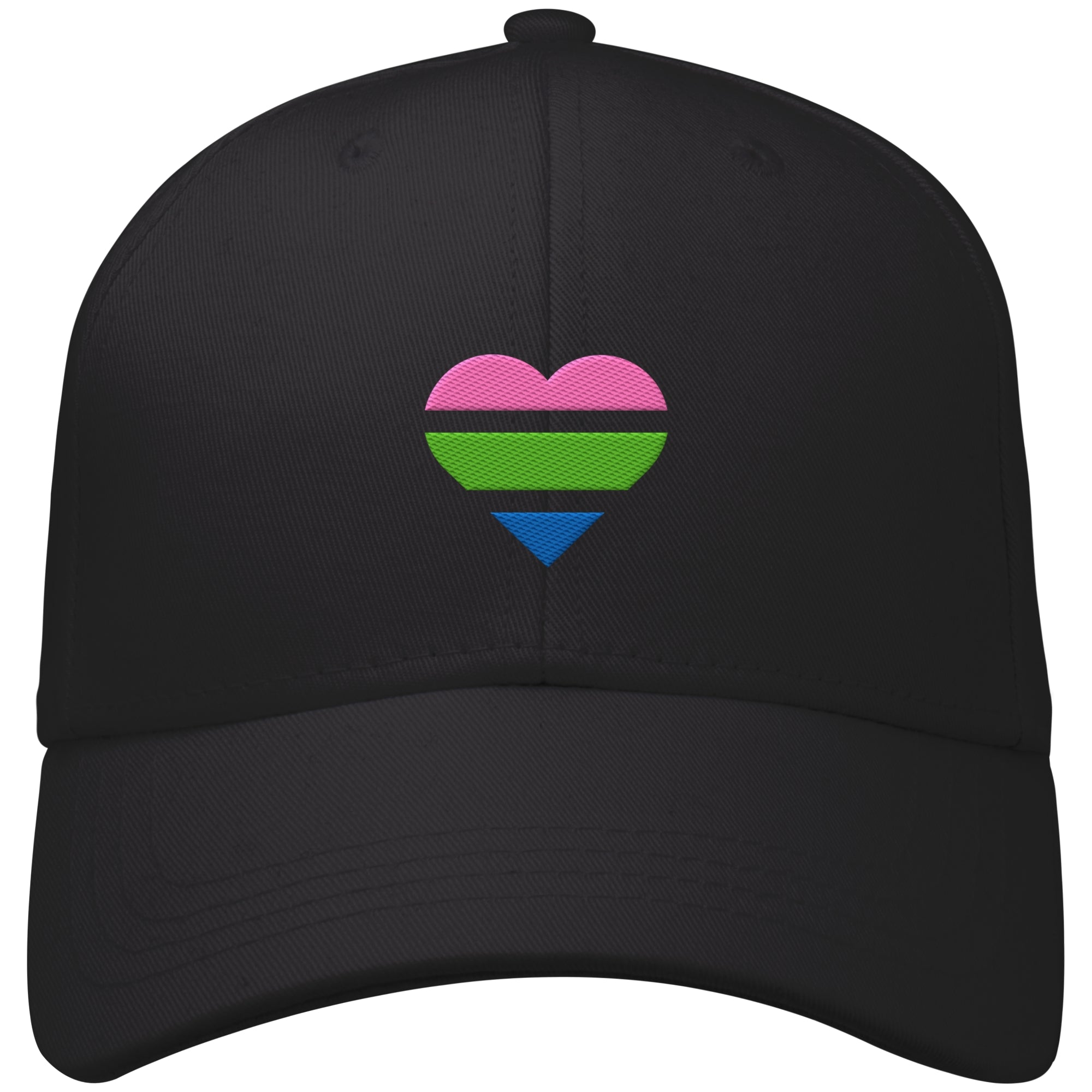 Organic Baseball Cap - Polysexual Flag Herz Stick