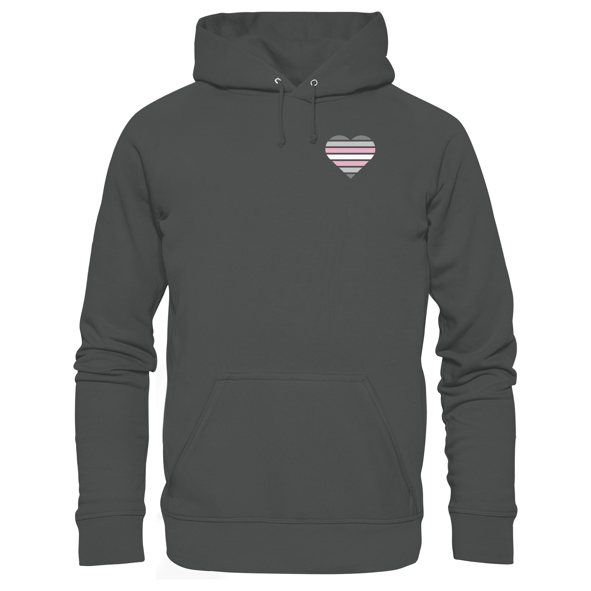 Organic Basic Hoodie - Demigirl Flag Herz Print