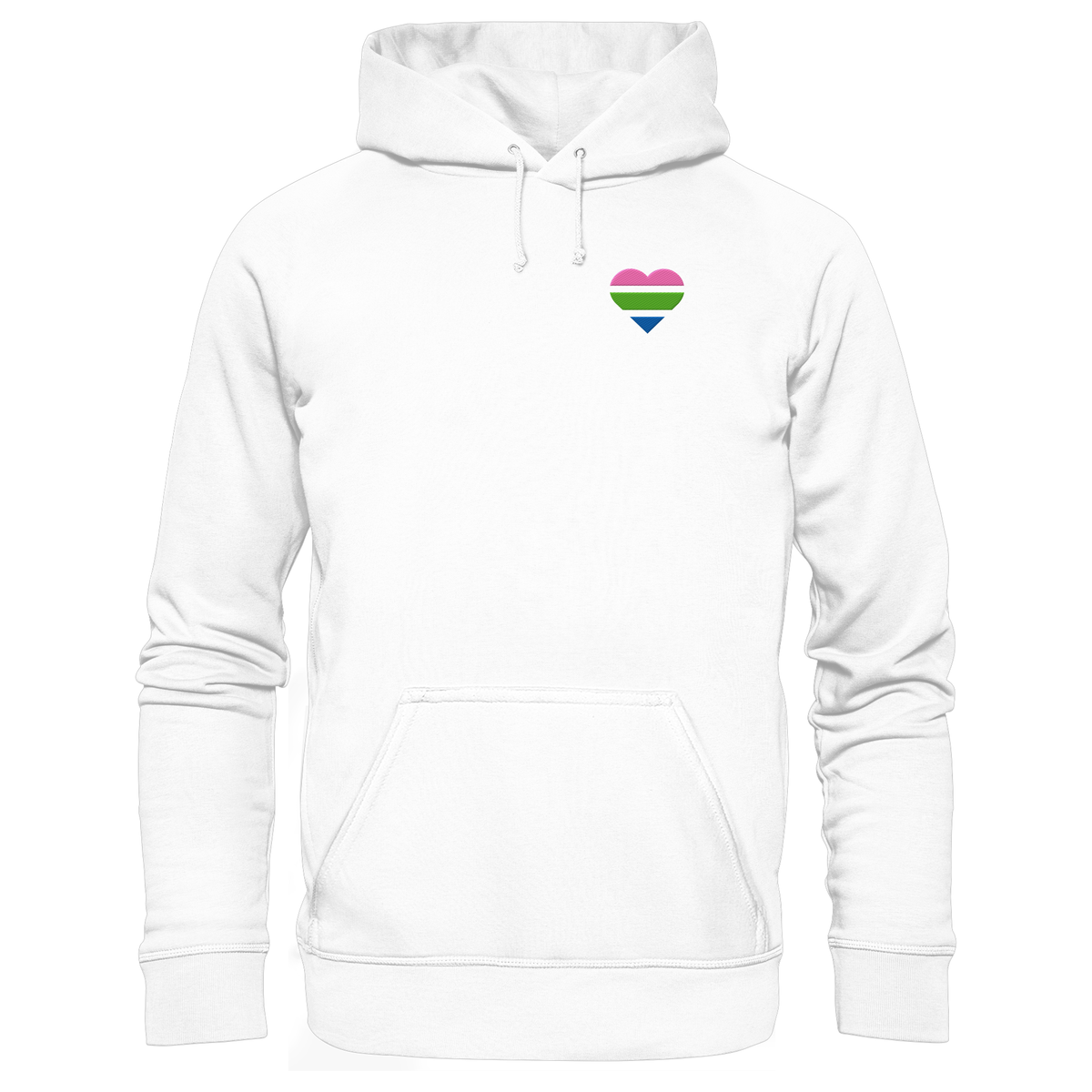 Basic Hoodie mit Herz Stick - Polysexual