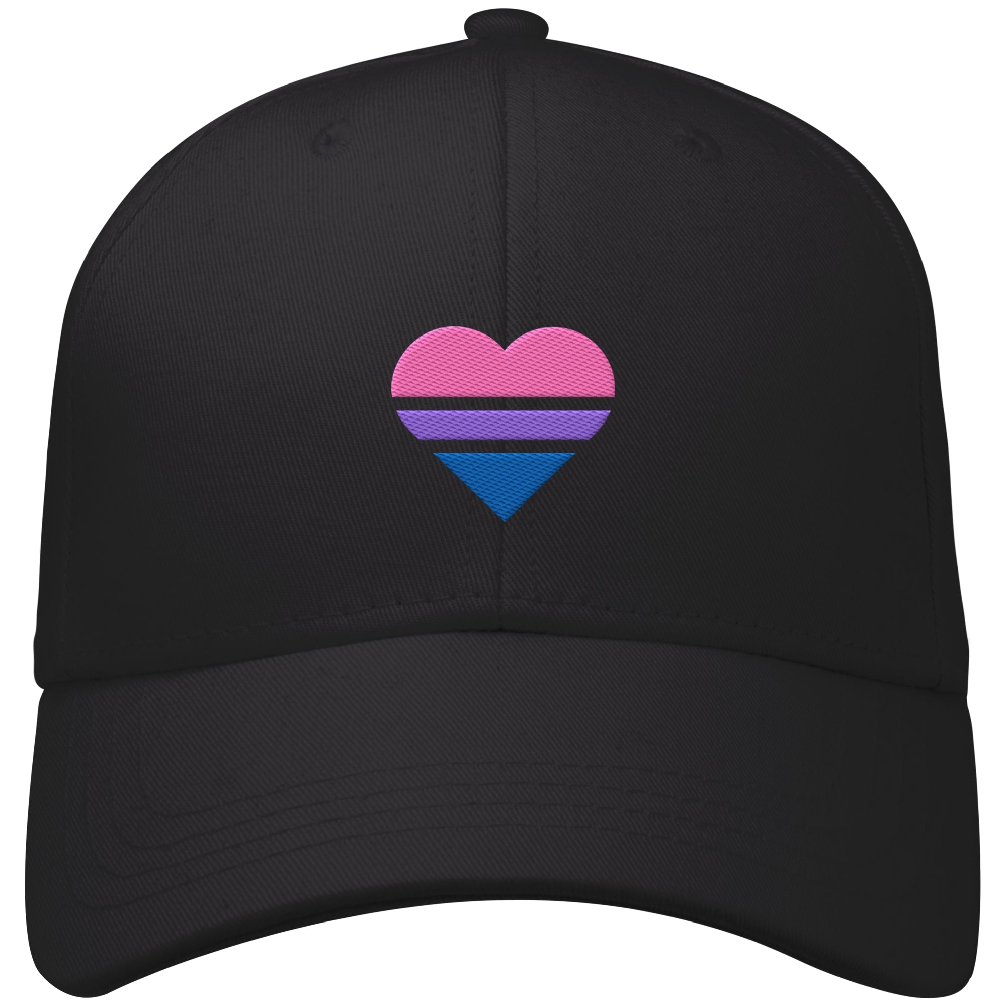 Organic Baseball Cap - Bisexual Flag Herz Stick