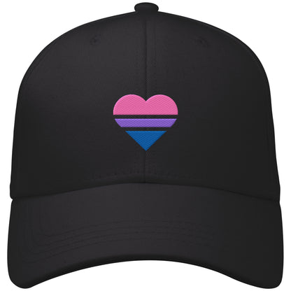 Organic Baseball Cap mit Herz Stick - Bisexual