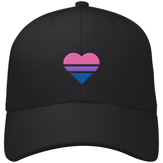 Organic Baseball Cap - Bisexual Flag Herz Stick