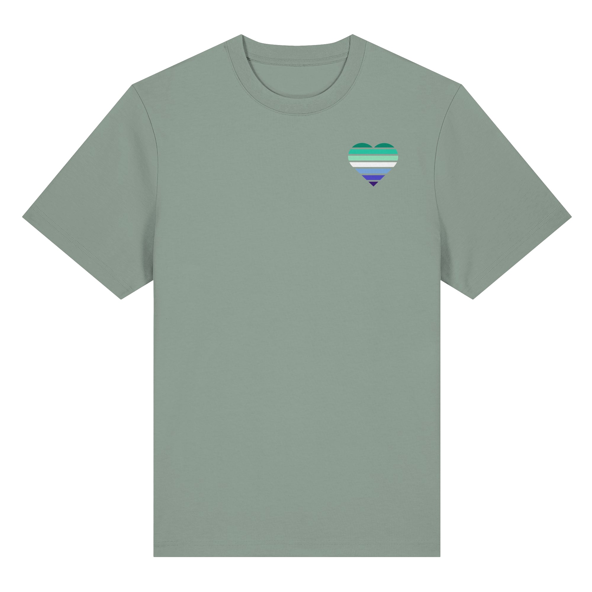Organic Heavy Shirt - Gay Flag Herz Print