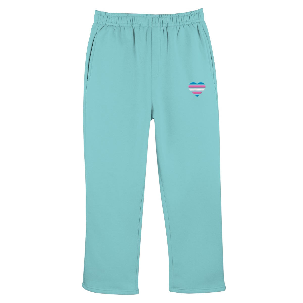 Fluffy Track Sweatpants mit Herz Stick - Trans