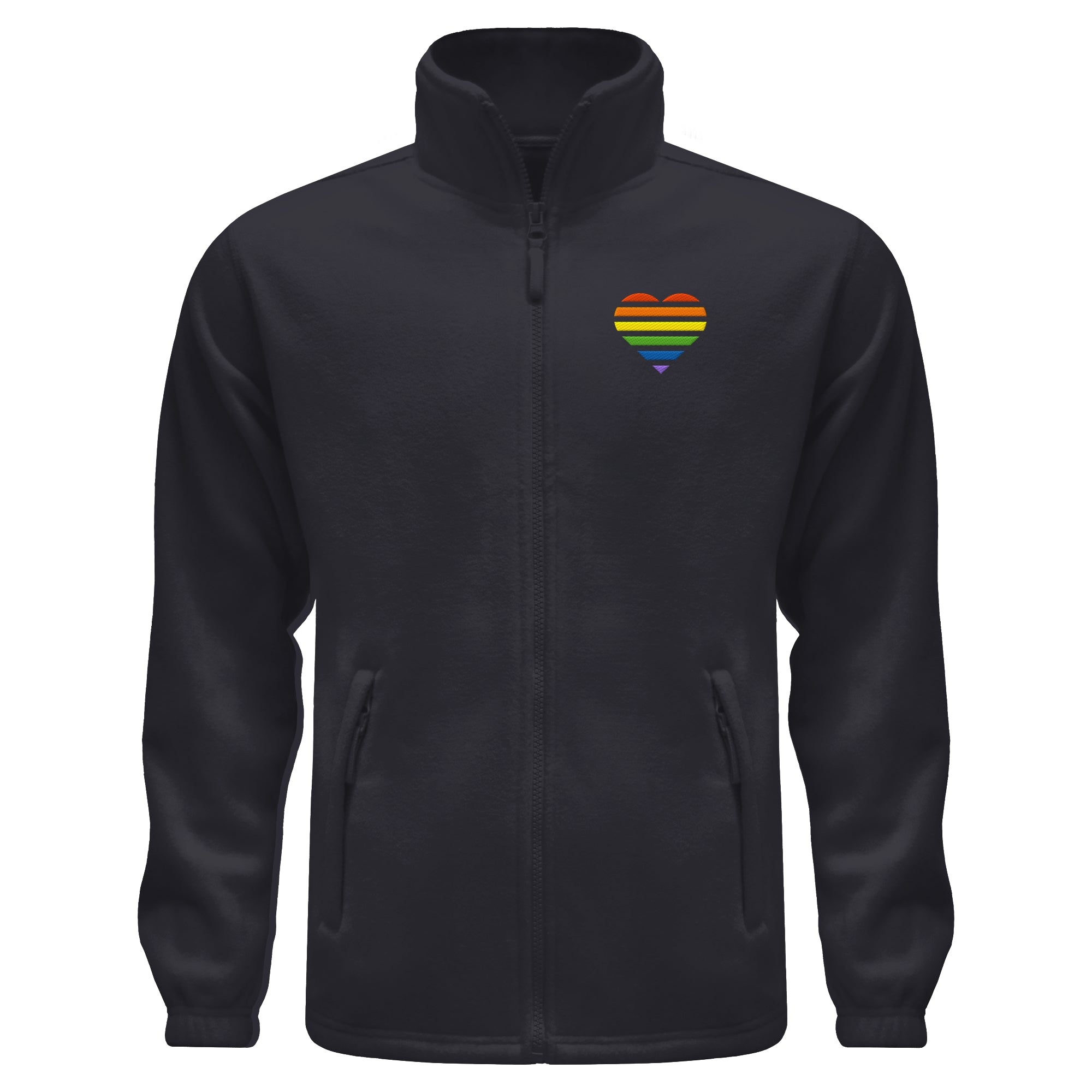 Fleece Jacke - Pride Flag Herz Stick