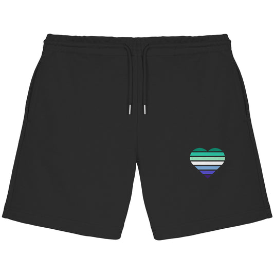 Organic Jogger Shorts - Gay Flag Herz Print