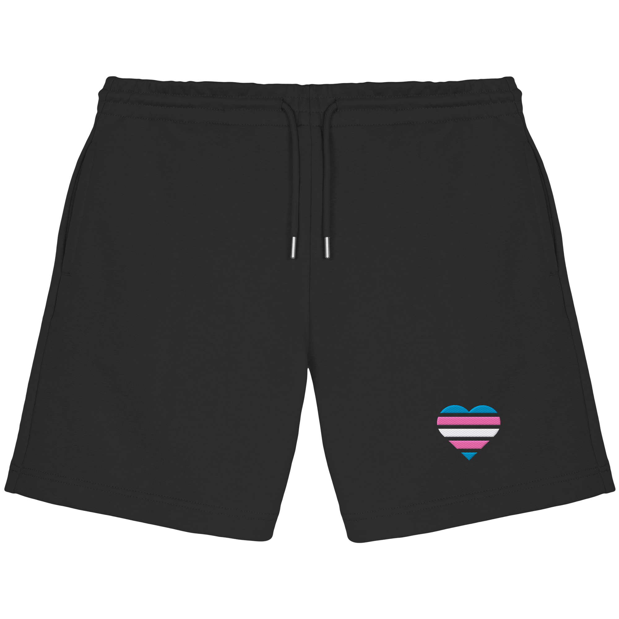 Organic Jogger Shorts - Trans Flag Herz Stick