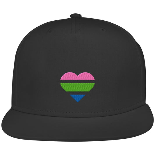 Snapback - Polysexual Flag Herz Stick