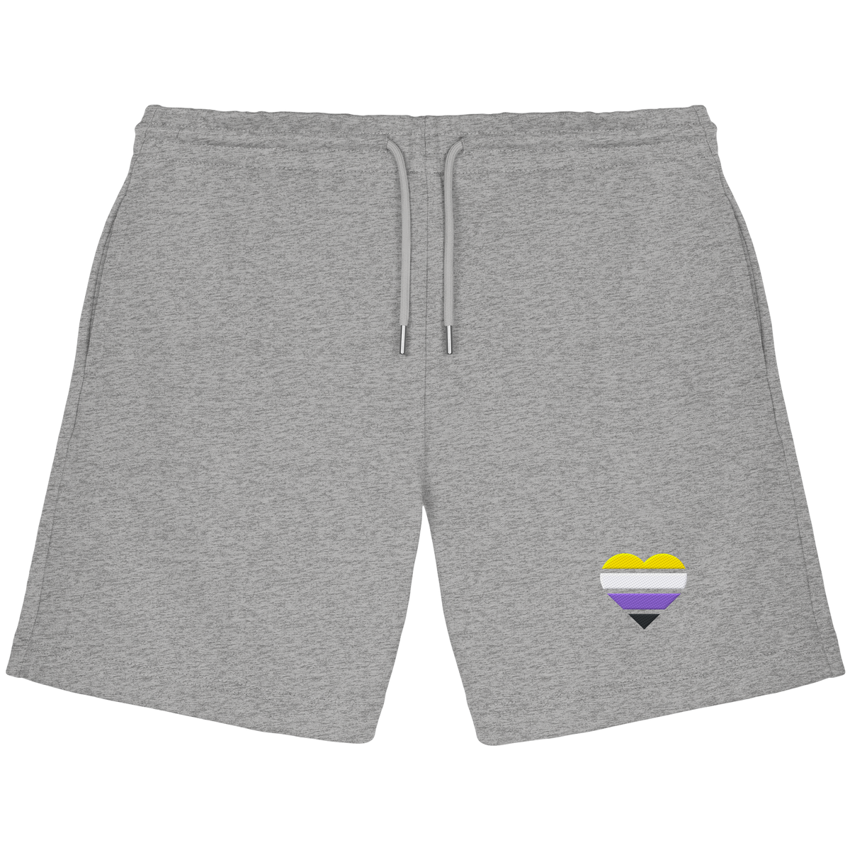 Organic Jogger Shorts mit Herz Stick - Nonbinary