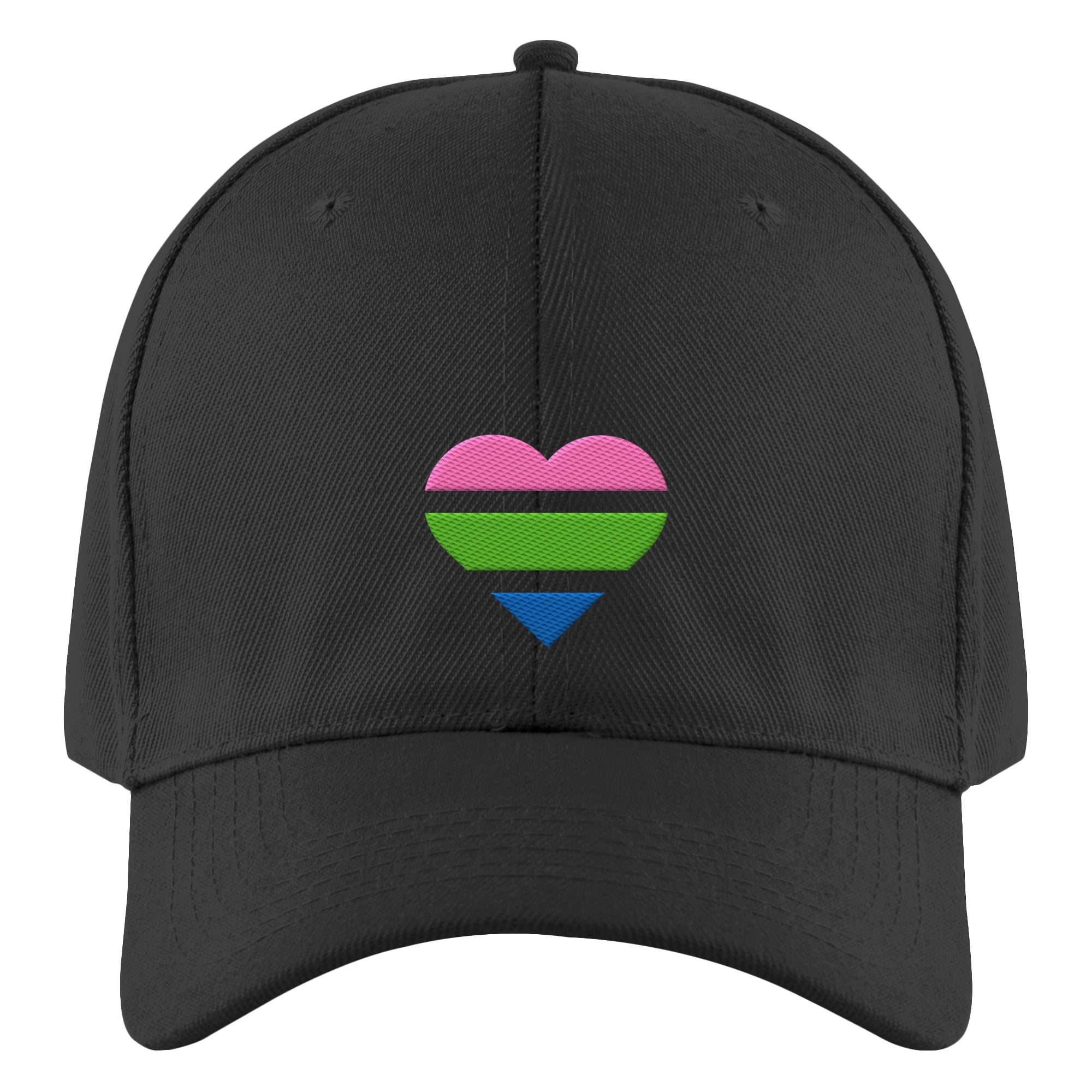 Authentic Baseball Cap - Polysexual Flag Herz Stick