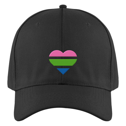 Authentic Baseball Cap - Polysexual Flag Herz Stick