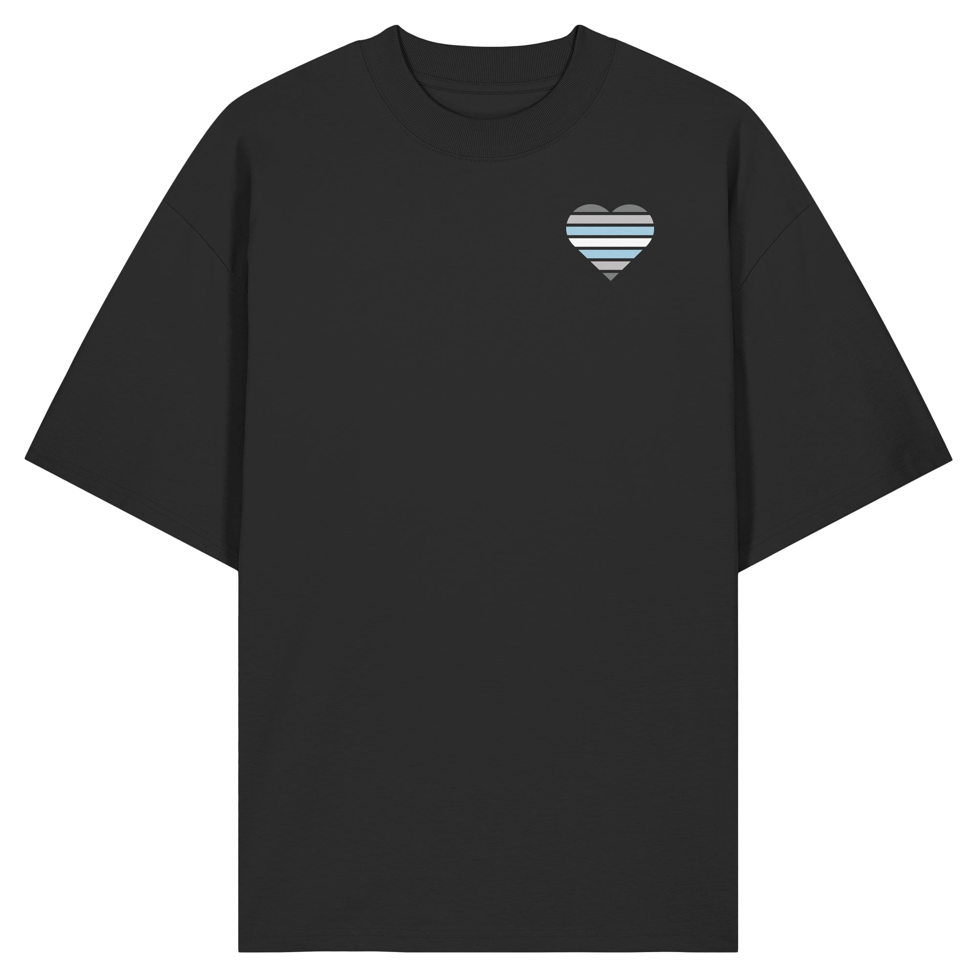Organic Oversize Shirt - Demiboy Flag Herz Print