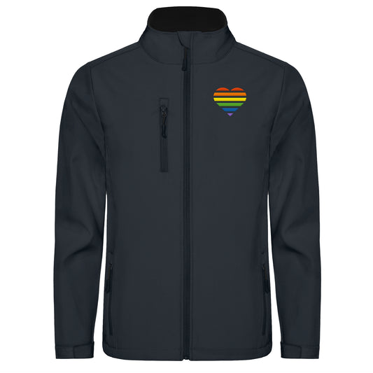 Softshell Jacket - Pride Flag Herz Stick