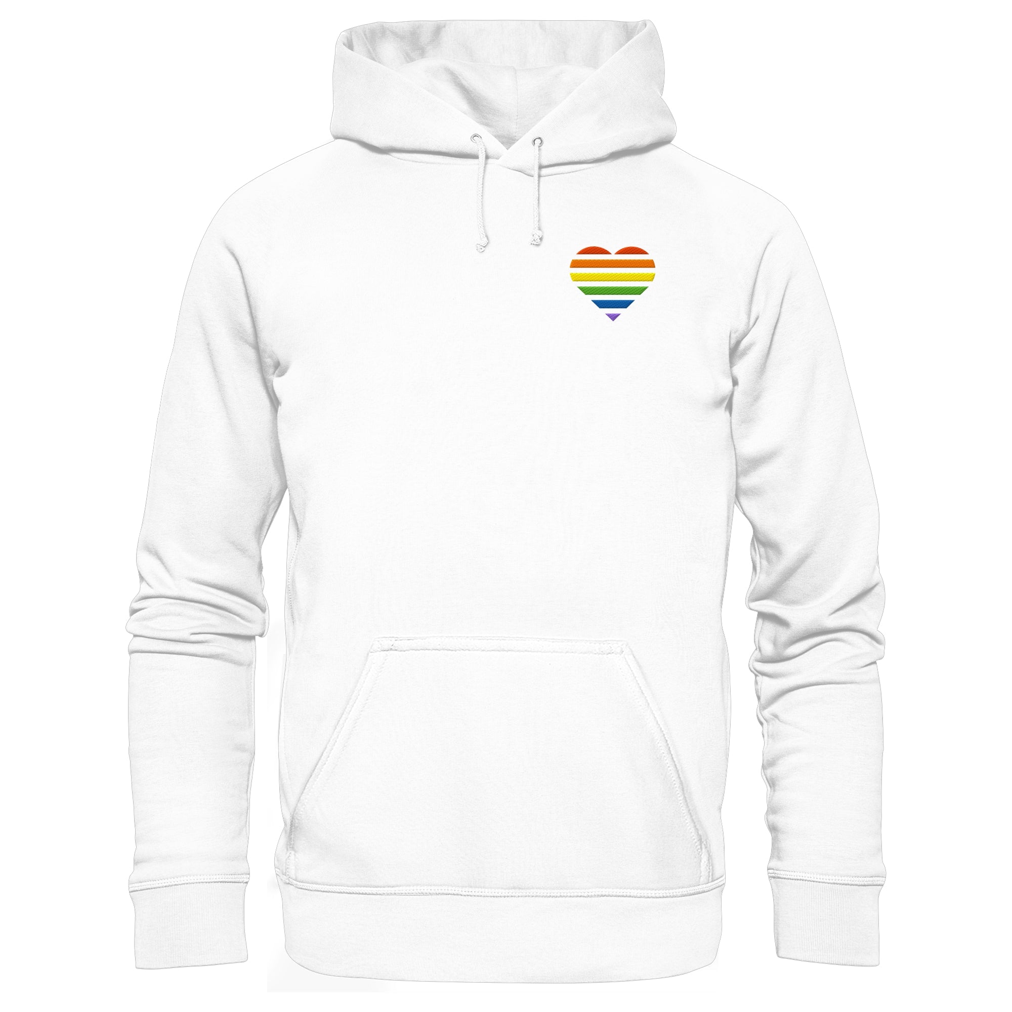 Basic Hoodie - Pride Flag Herz Stick