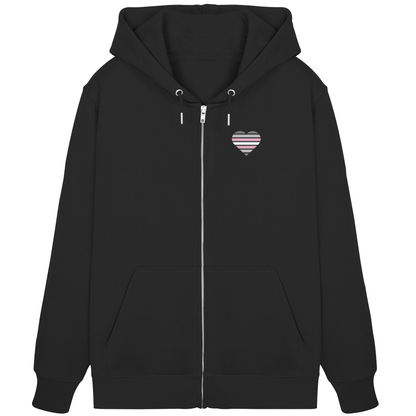Organic Zipper mit Herz - Demigirl