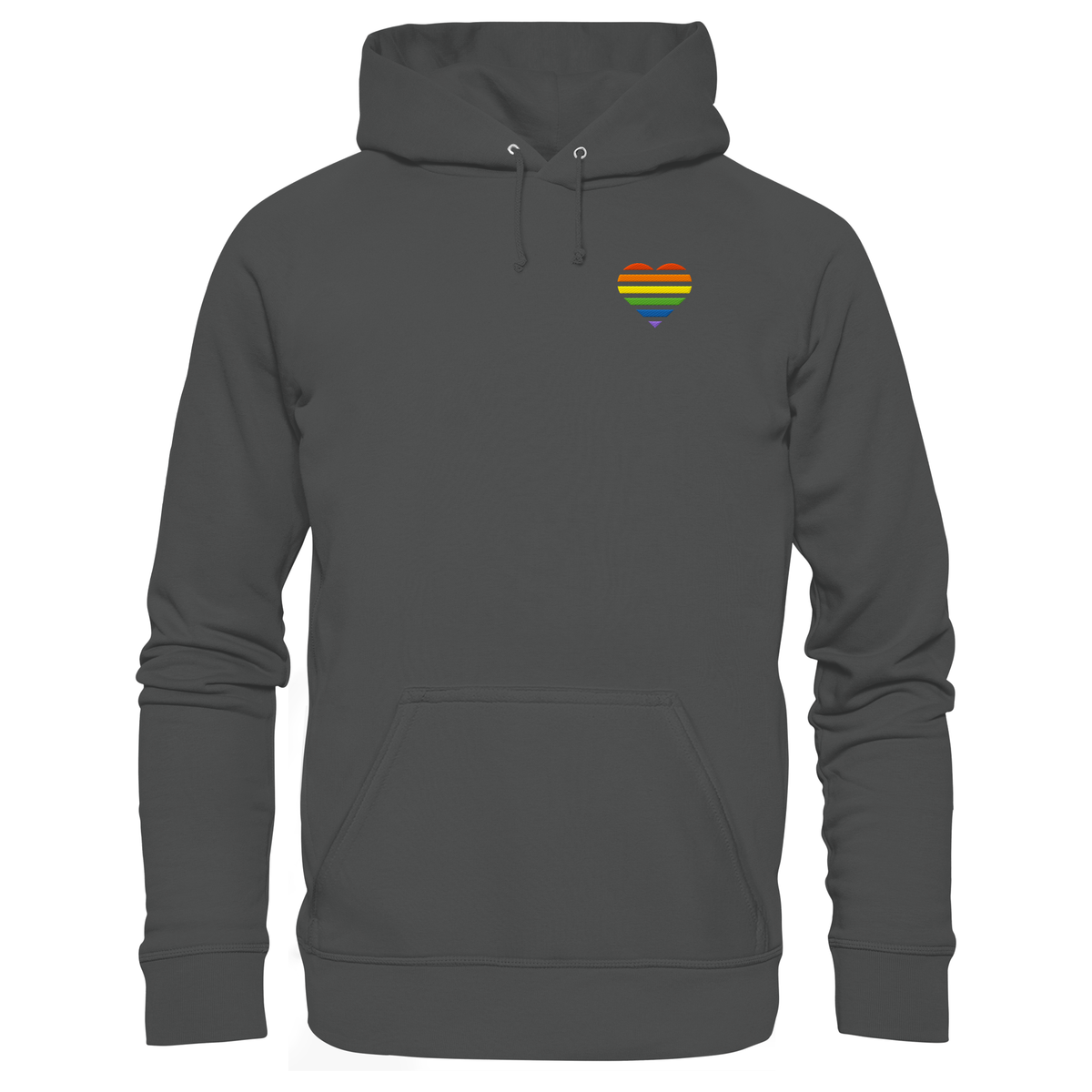 Organic Basic Hoodie mit Herz Stick - Pride