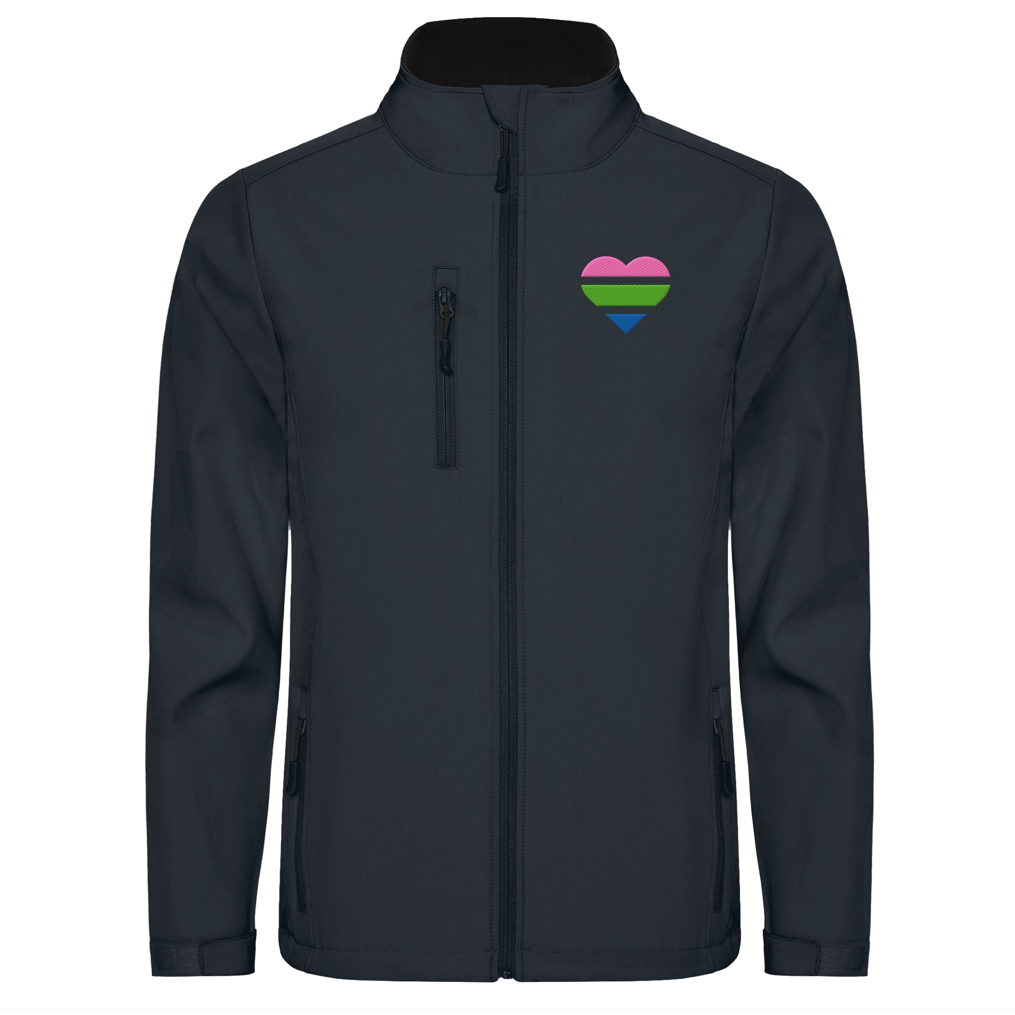 Softshell Jacket - Polysexual Flag Herz Stick
