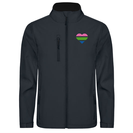 Softshell Jacket - Polysexual Flag Herz Stick