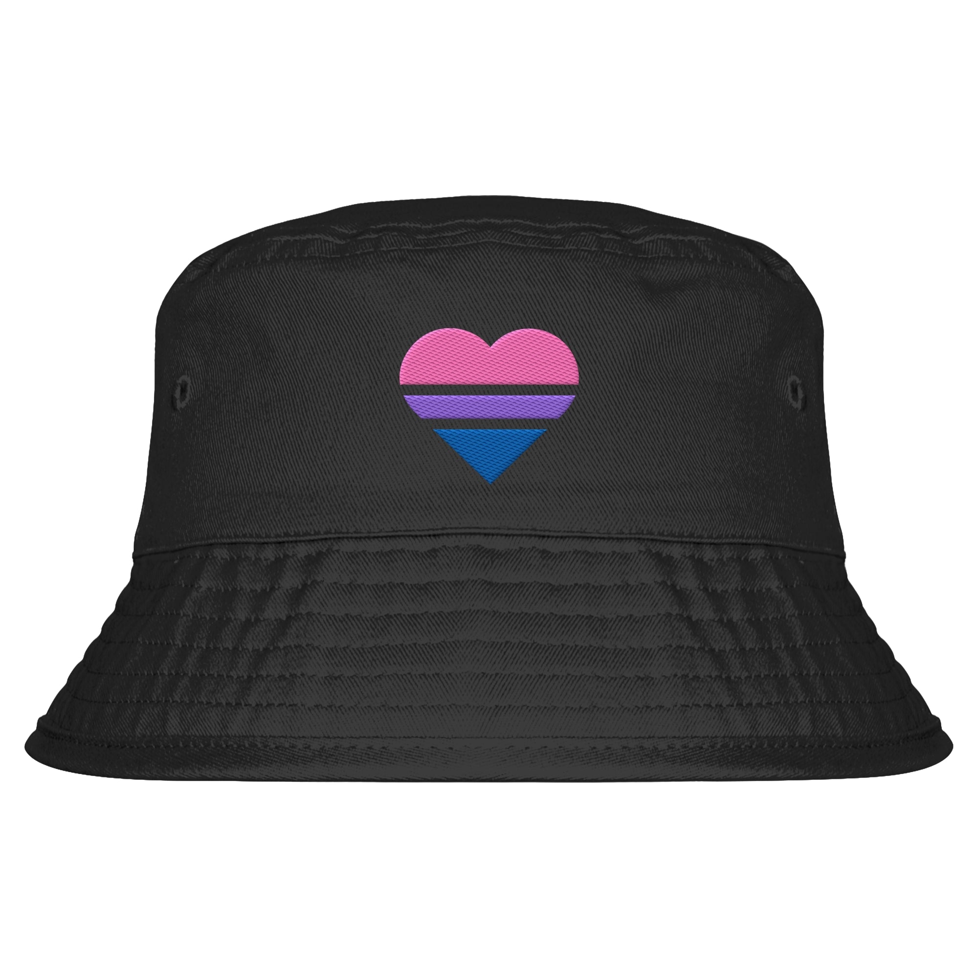 Organic Bucket Hat - Bisexual Flag Herz Stick