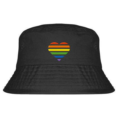 Organic Bucket Hat mit Herz Stick - Pride