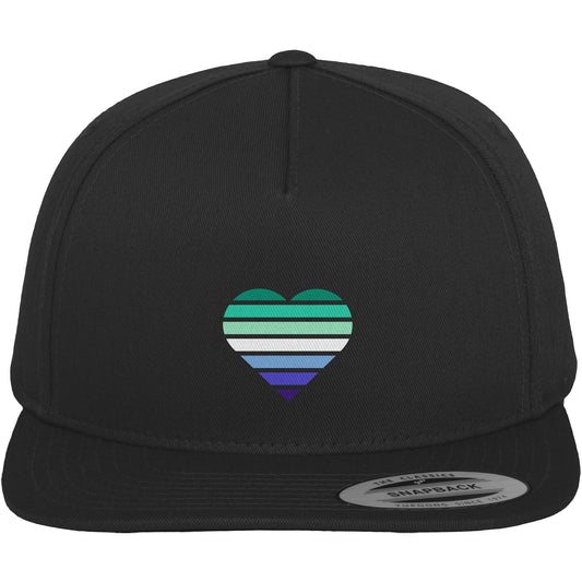 Premium Snapback - Gay Flag Herz Print