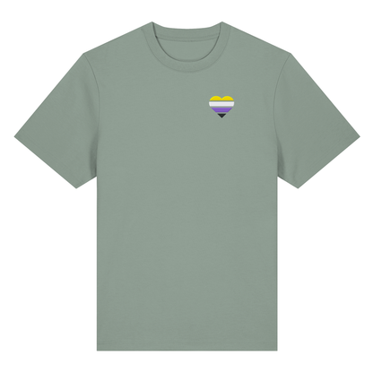 Organic Heavy Shirt mit Herz Stick - Nonbinary