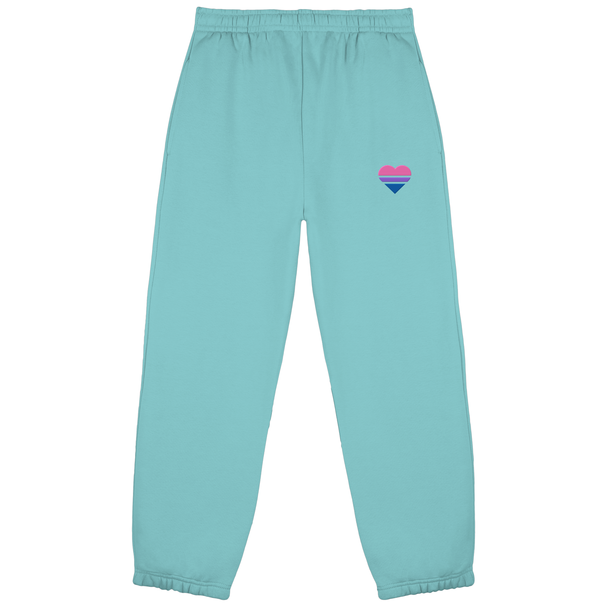 Fluffy Sweatpants - Bisexual Flag Herz Stick