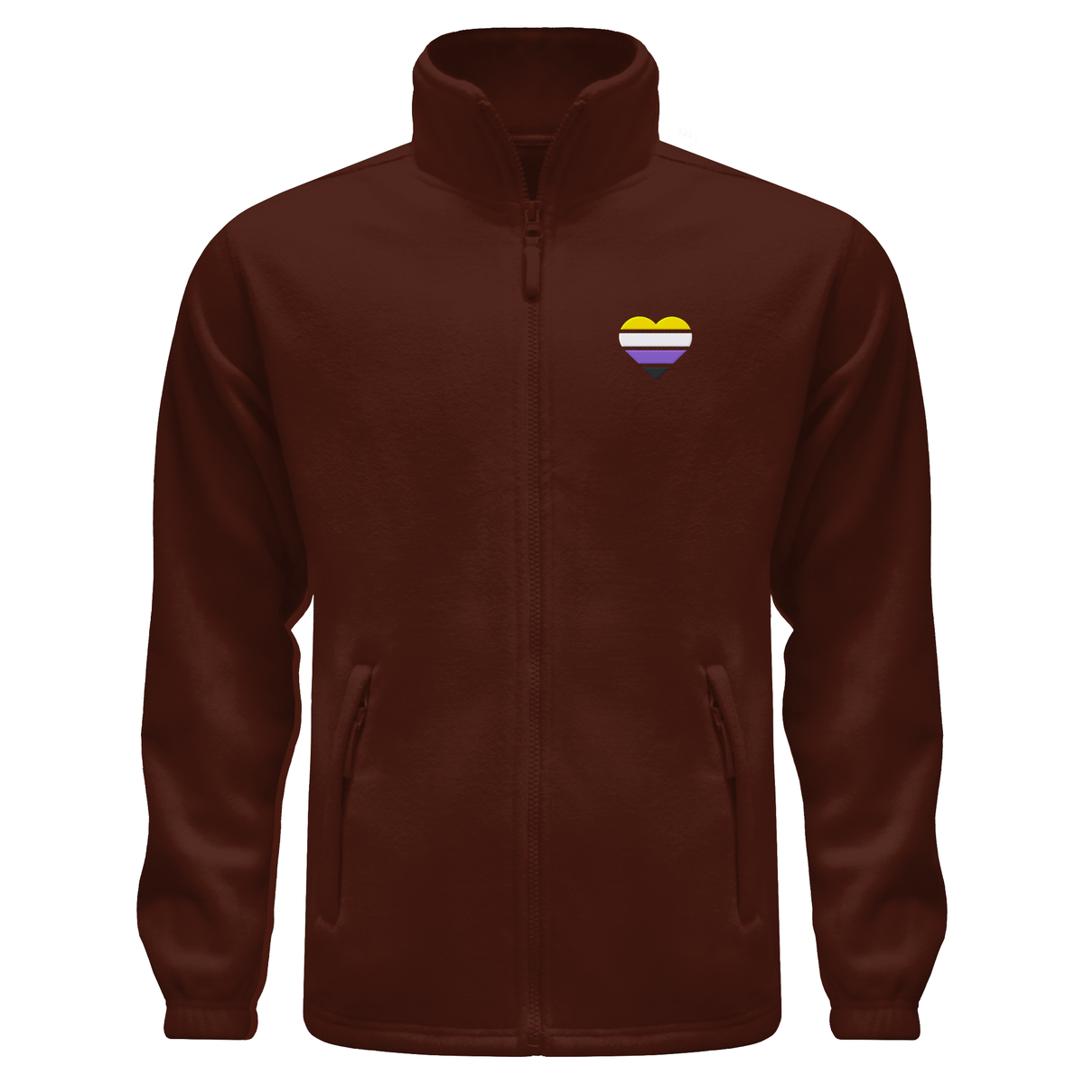 Fleece Jacket mit Herz Stick - Nonbinary