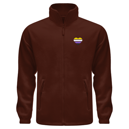 Fleece Jacket mit Herz Stick - Nonbinary