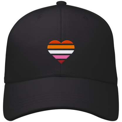 Organic Baseball Cap mit Herz Stick - Lesbian