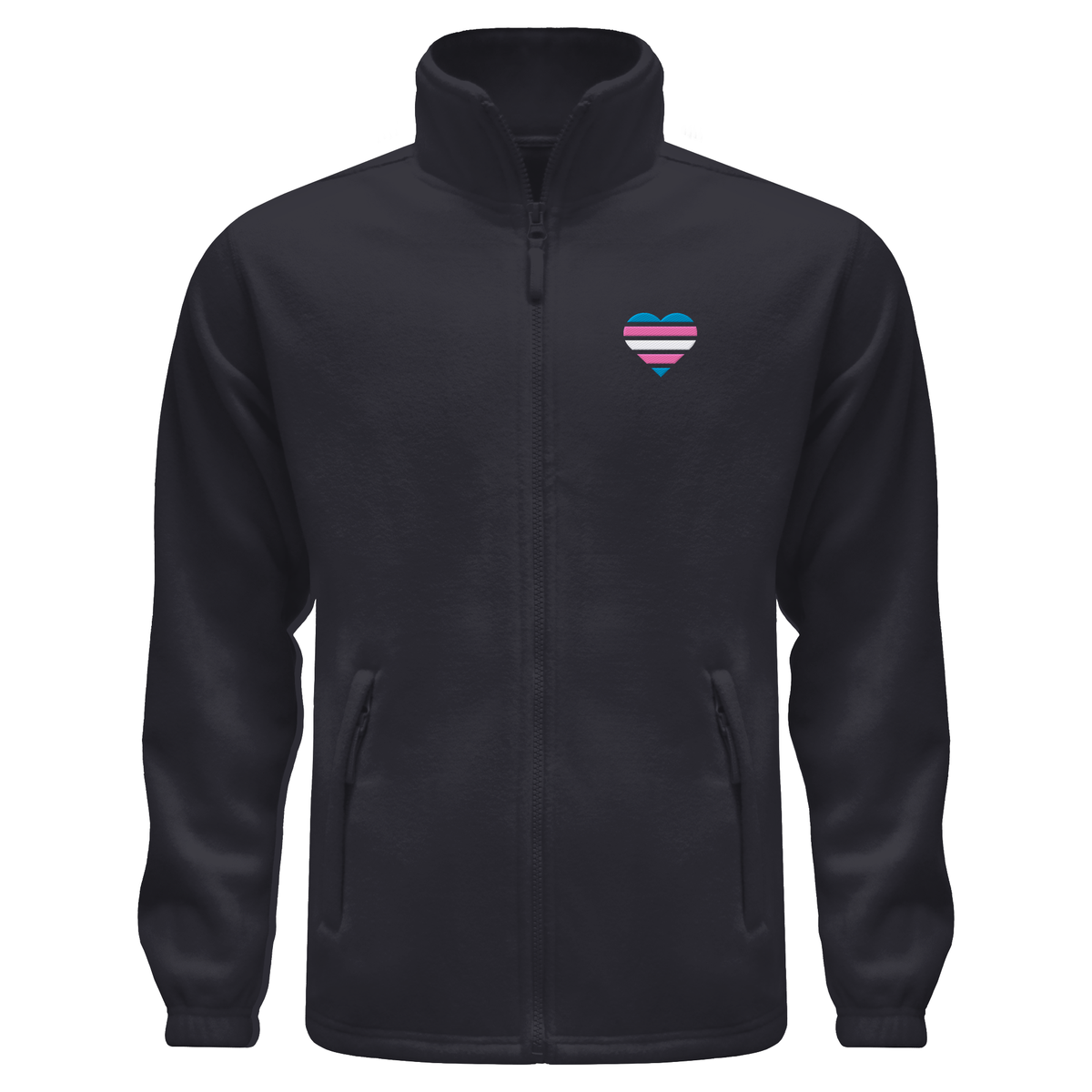 Fleece Jacket mit Herz Stick - Trans