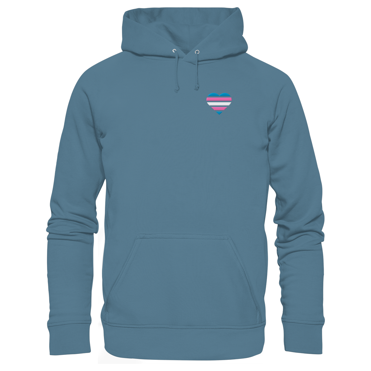 Basic Hoodie mit Herz Stick - Trans