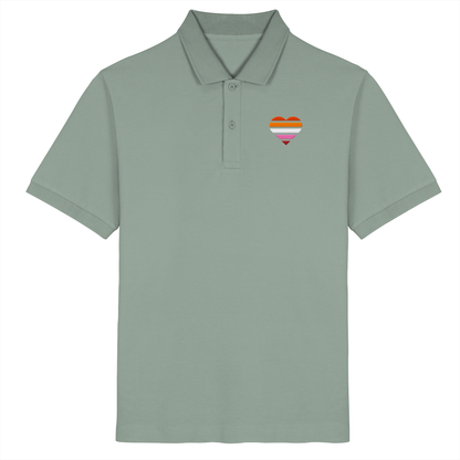 Organic Poloshirt mit Herz Stick - Lesbian