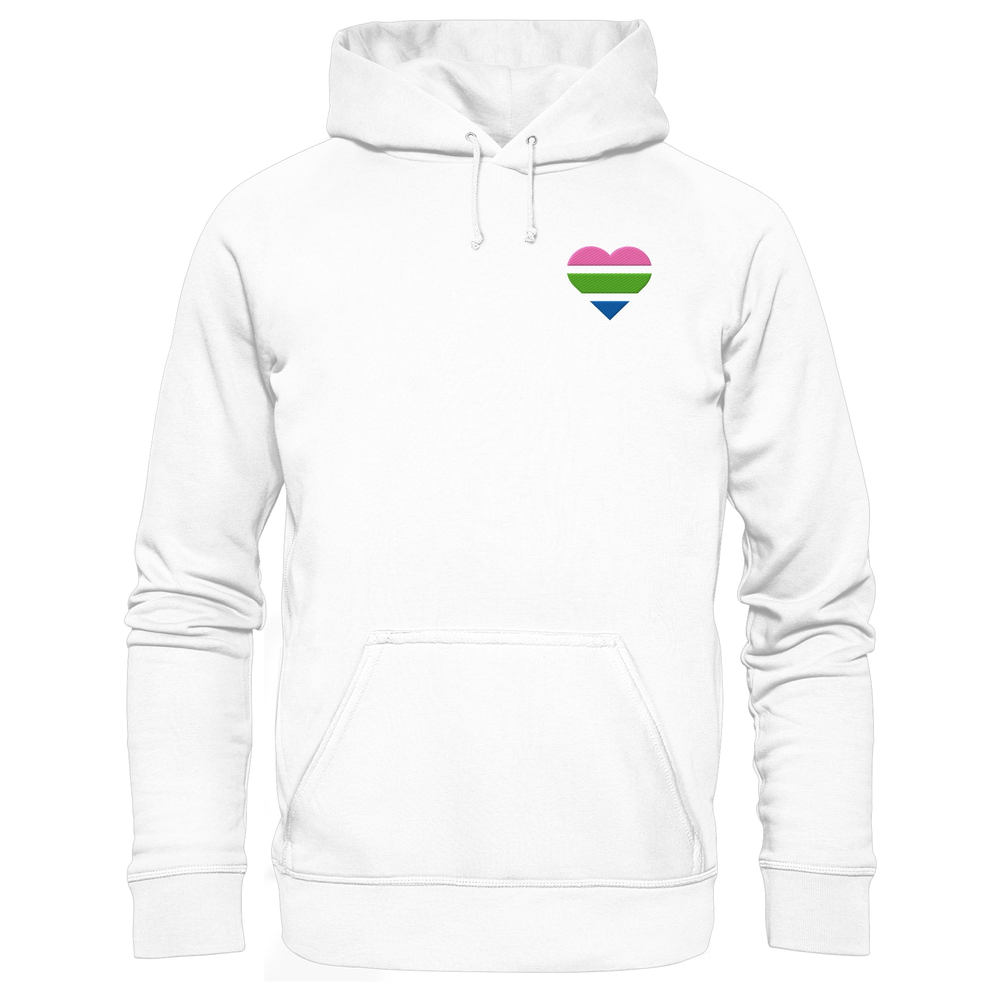 Basic Hoodie - Polysexual Flag Herz Stick