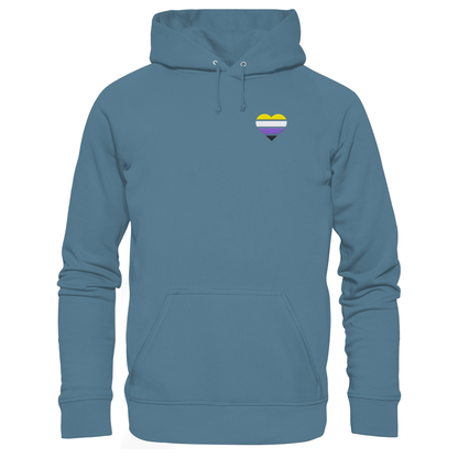 Basic Hoodie mit Herz Stick - Nonbinary