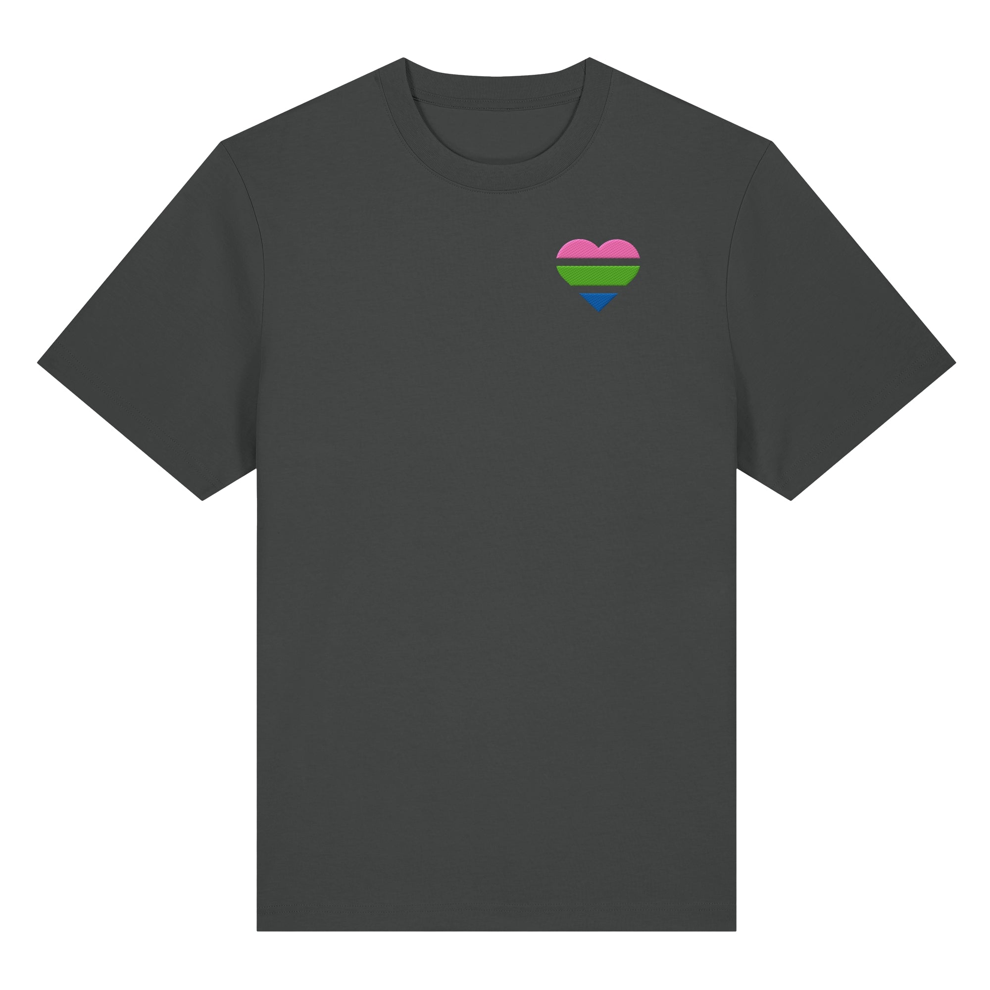 Organic Heavy Shirt - Polysexual Flag Herz Stick