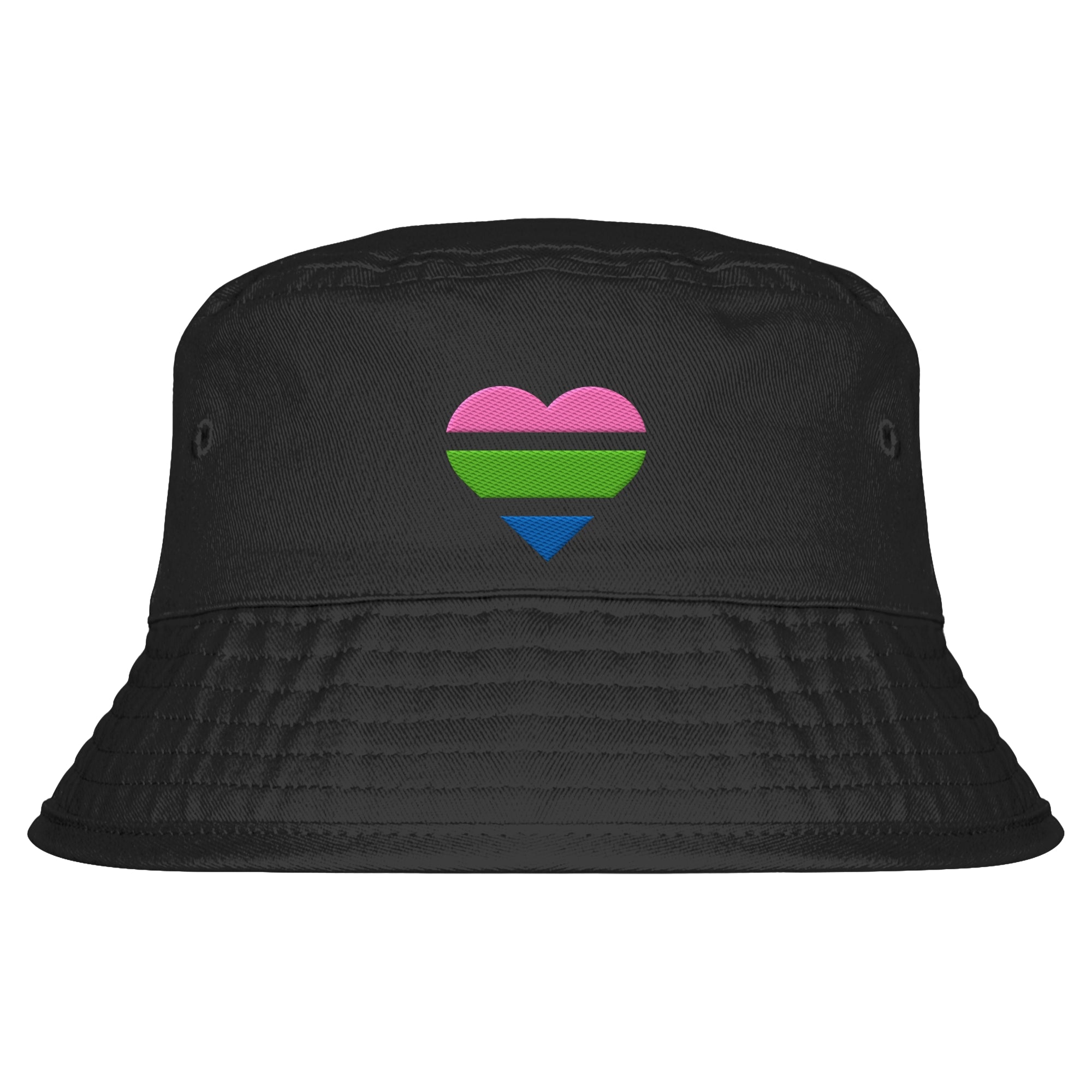 Organic Bucket Hat - Polysexual Flag Herz Stick