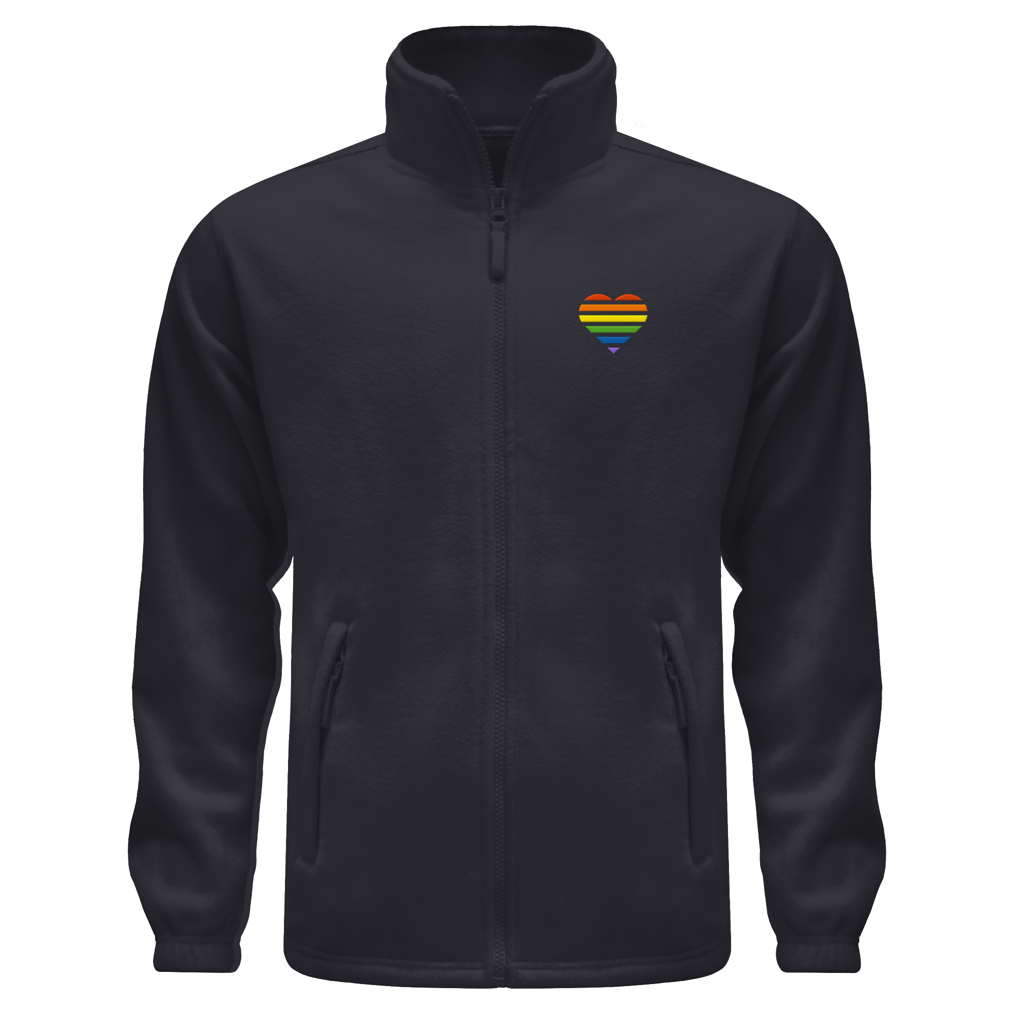 Fleece Jacke - Pride Flag Herz Stick