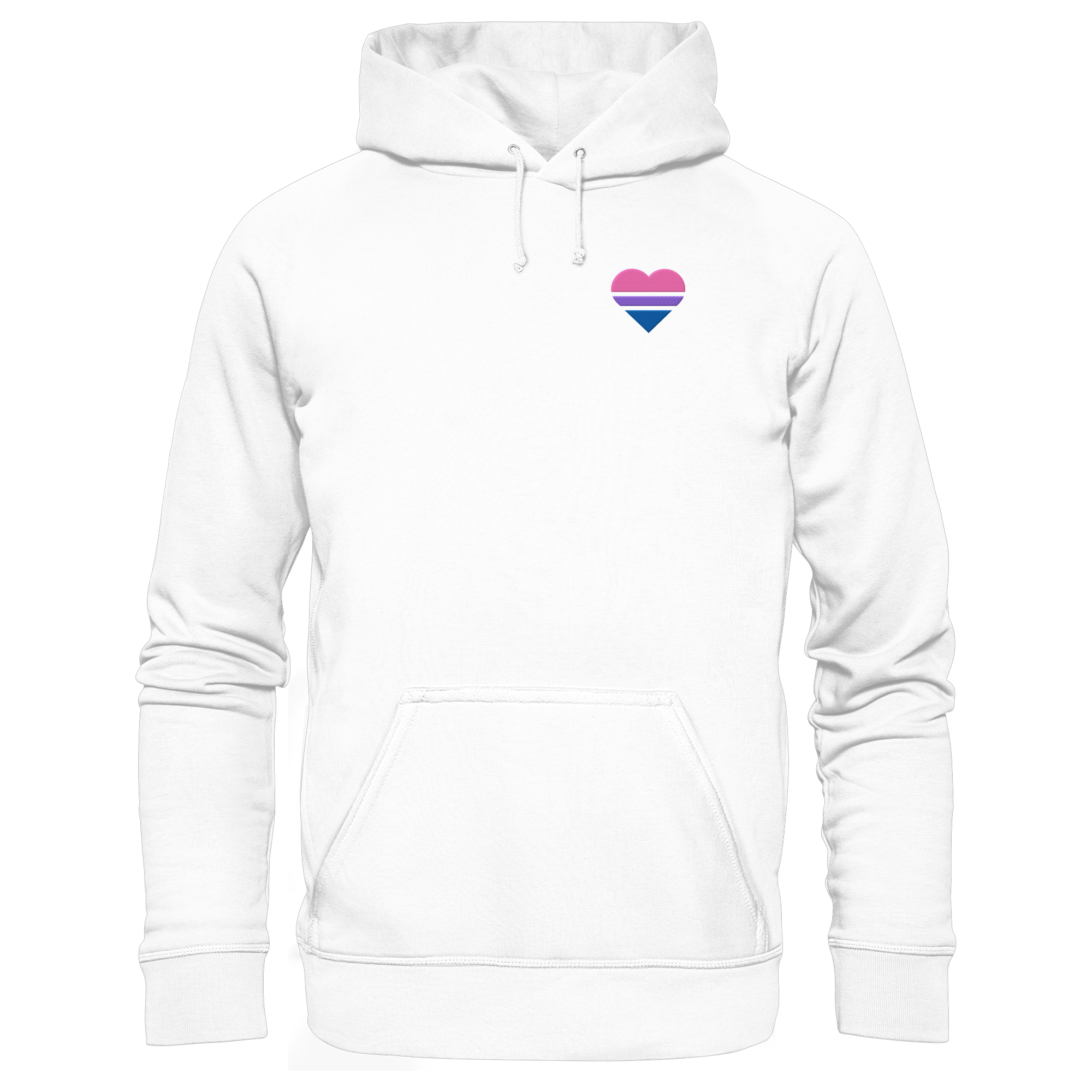 Basic Hoodie - Bisexual Flag Herz Stick