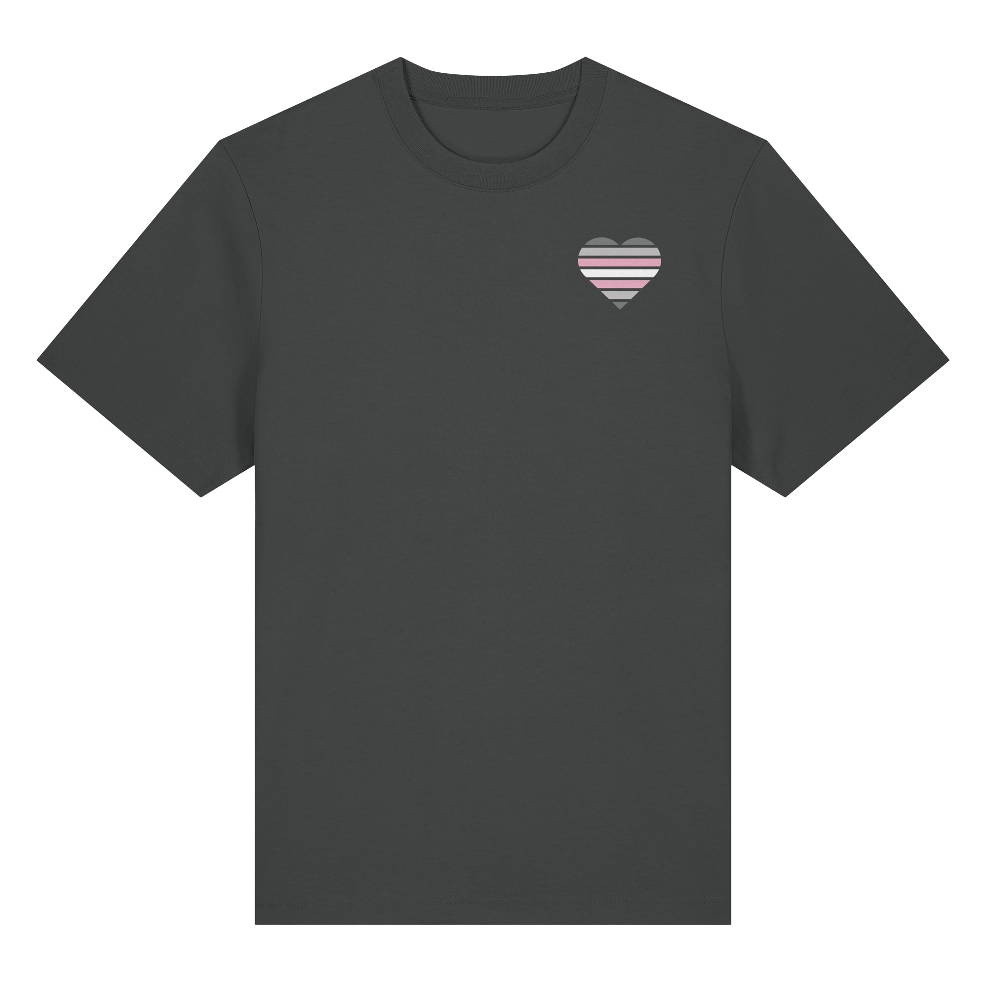 Organic Heavy Shirt - Demigirl Flag Herz Print