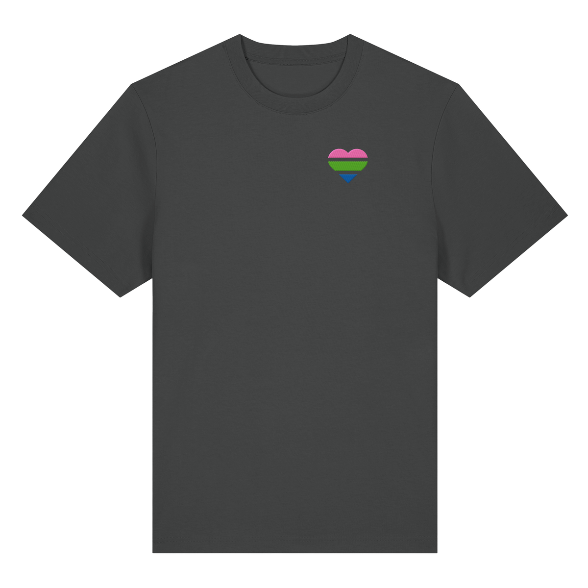 Organic Heavy Shirt mit Herz Stick - Polysexual